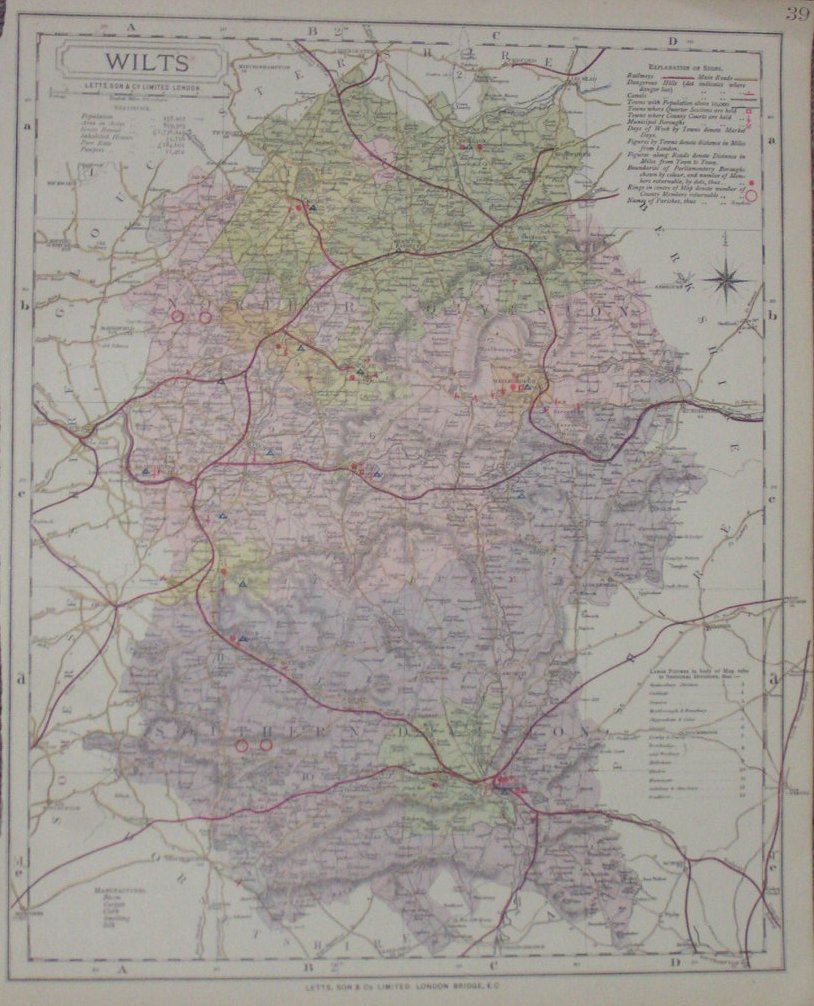 Map of Wiltshire - J & C Walker